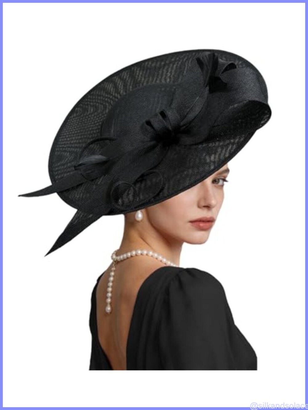 Fascinator Hat Wide Brim Tea Party Headband Church Derby Wedding